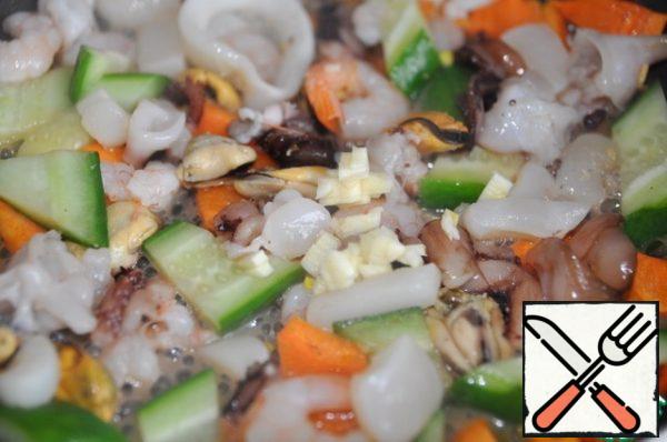 Add finely chopped garlic.

