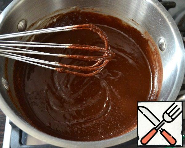 It is important at each stage to thoroughly stir the chocolate mixture to a smooth state...