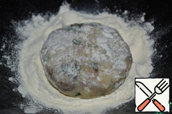 Roll each cutlet in flour.
