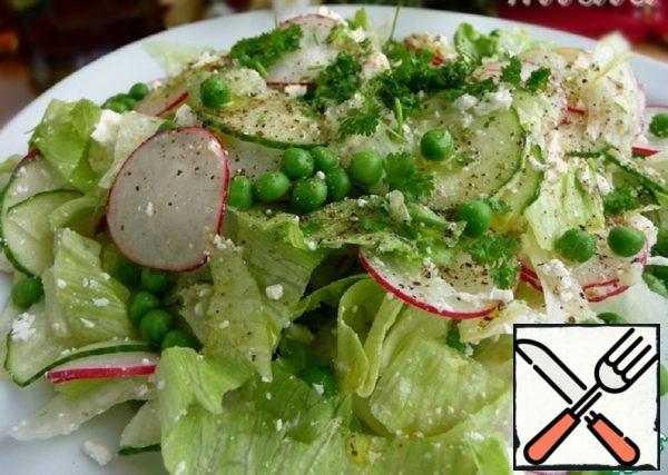 Salad of Peas, Radish and Feta Recipe