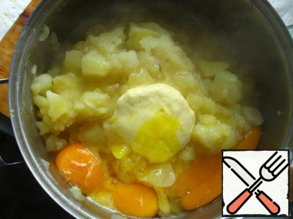 And an egg. I still have the yolks from the cake, I sent them there.
