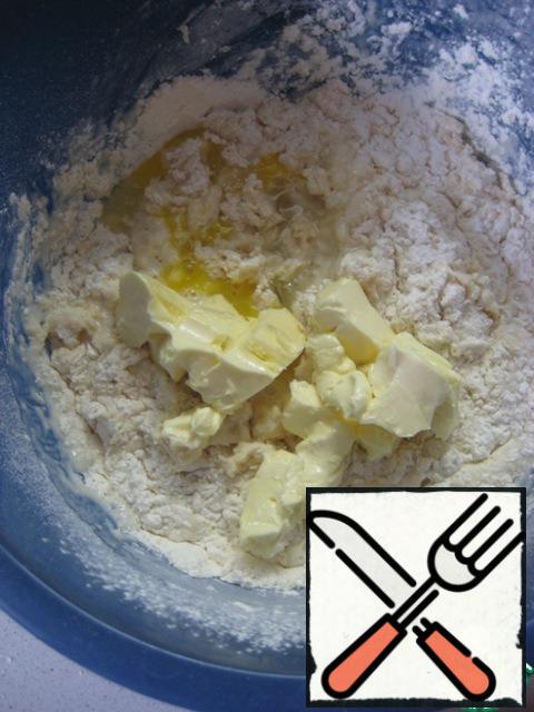 Add soft butter.