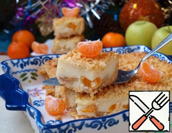 Pie with Tangerines, Apples and Pudding Recipe