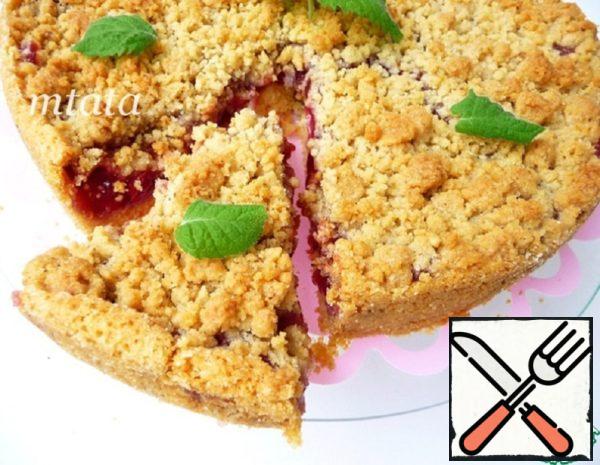 Cherry Pie with Pudding and Streusel Recipe