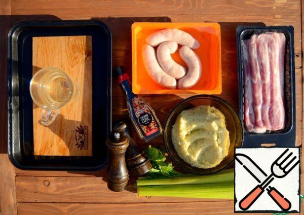 Immerse the grill board for 1-3 hours in water so that it is completely under water.
