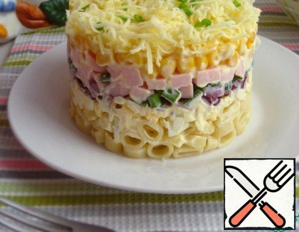 Salad with Noodles and Ham Recipe