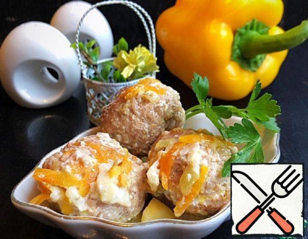 Meatballs with Vegetables and Mozzarella Recipe