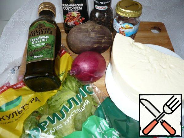 Ingredients for the salad.
