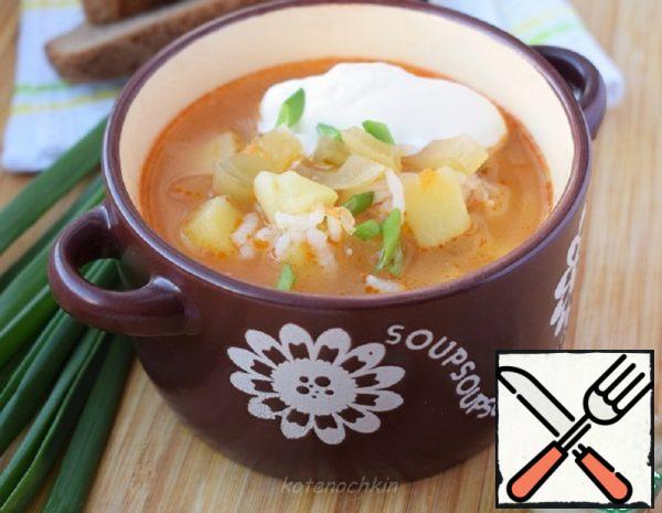 Soup with pickled Green Tomatoes Recipe