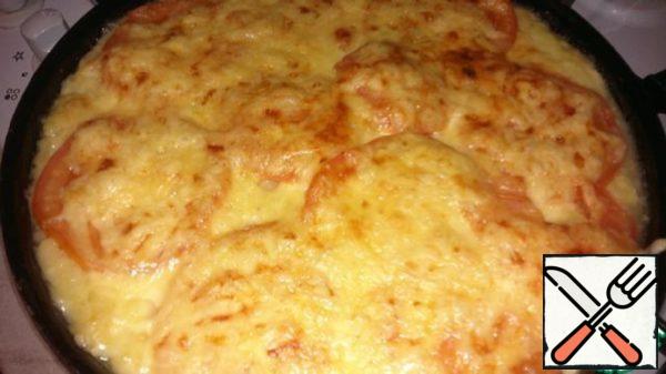 Mashed Potatoes, Baked with Cheese and Tomatoes Recipe