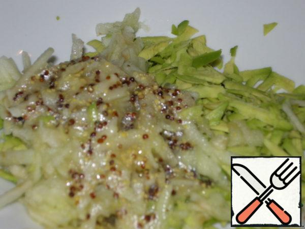 Season with avocado and apple.
An incomparable combination, with your eyes closed you will never guess what you are eating!