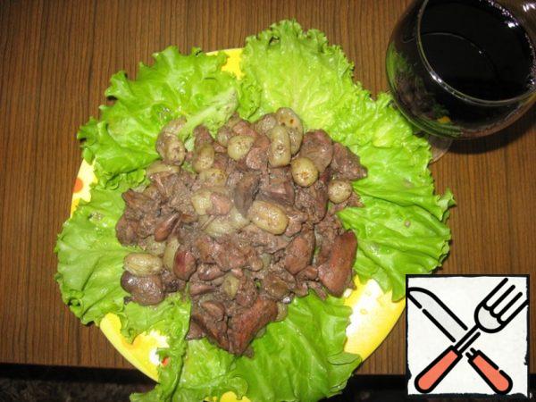 Put the salad on top.