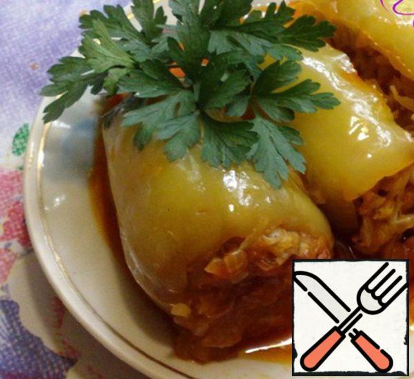 Pepper Stuffed with Cabbage Recipe