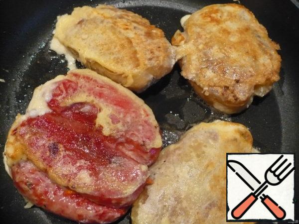 Fry on both sides until golden brown.
