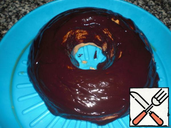 You can pour chocolate syrup.