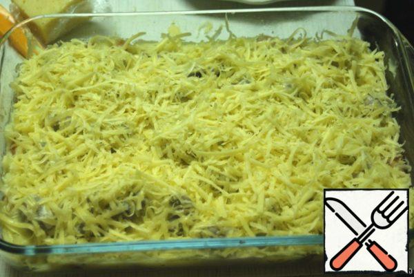 Sprinkle with grated cheese.