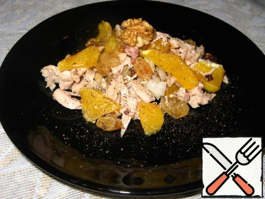 Salad with Chicken Recipe with Pictures Step by Step - Food Recipes Hub