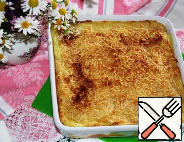 Mashed Potatoes, Baked with Garlic and Cheese Recipe