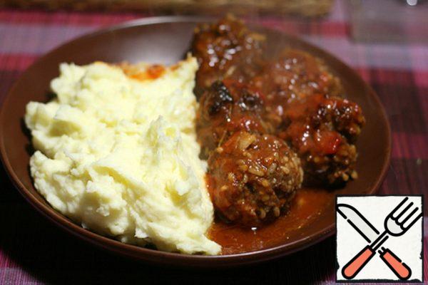 Meat Balls with Mashed Potatoes Recipe
