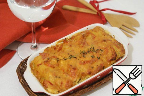 But don't worry, if you like the savory crust, it will still turn brown after holding the cannelloni in the oven for 10-15 minutes at 180 degrees.