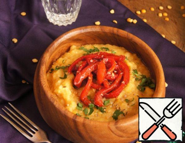Mashed Peas with Baked Pepper Recipe