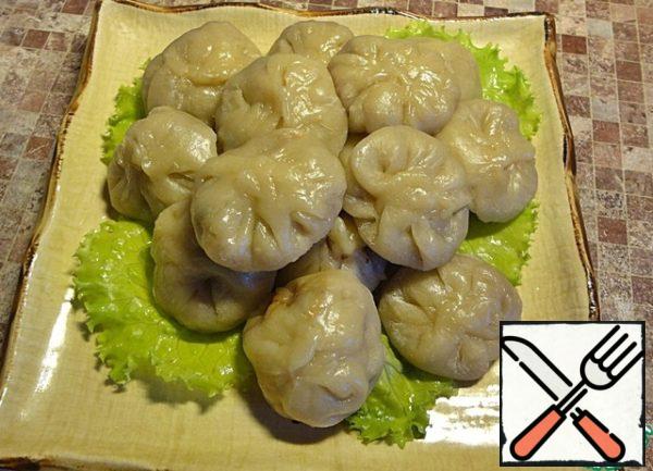 Serve on lettuce leaves.
