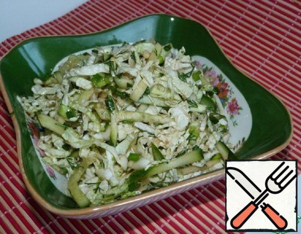 The Chinese Cabbage Salad with Cucumber Recipe