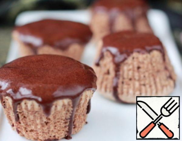 Chocolate Muffins with Cream Pudding Recipe