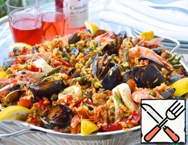 Paella in the Style of "Sea and Land" Recipe