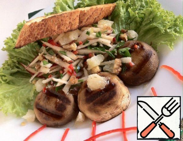 Salad with Apple, Mushrooms and Parmesan Recipe