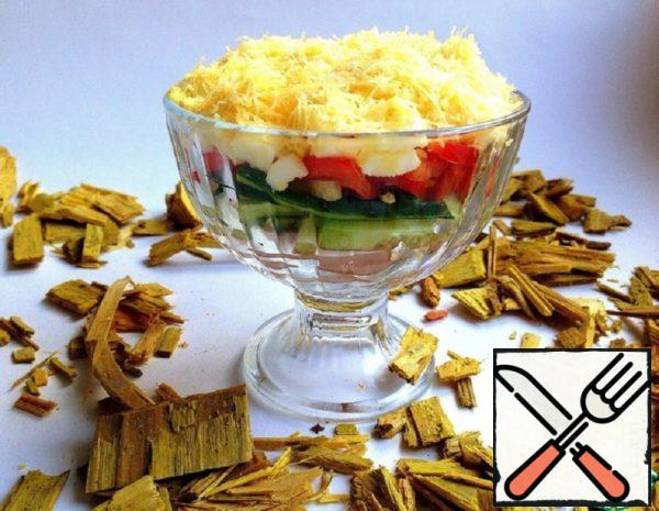 Cocktail Salad with Vegetables and Ham Recipe