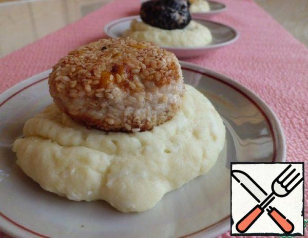Mashed Potatoes with Celery and Chicken Cutlets Recipe