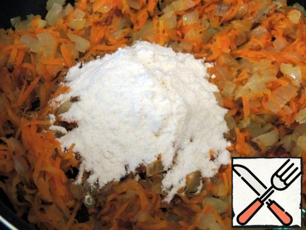Add flour and mix well.
