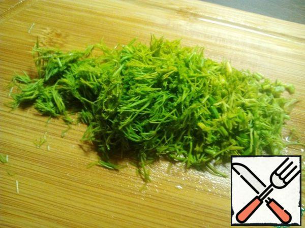 Wash the greens and chop them finely.
