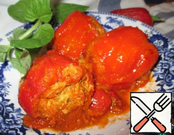 Pepper Stuffed with Potatoes and Chicken Recipe