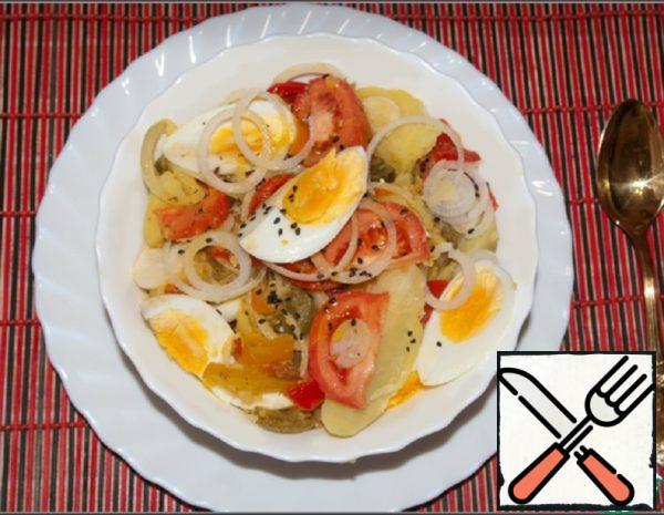 Potato Salad with Pepper and Mustard Oil Recipe