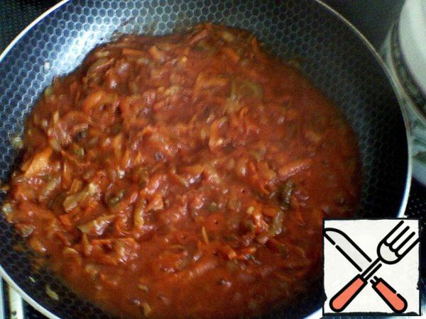 Fry until the liquid evaporates.
