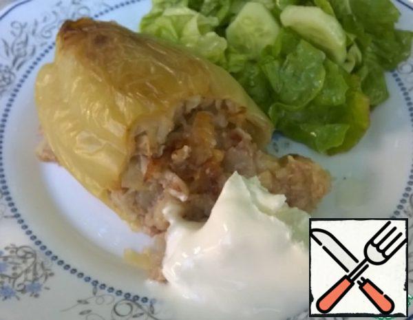 Pepper Stuffed with Potatoes and Minced Meat Recipe