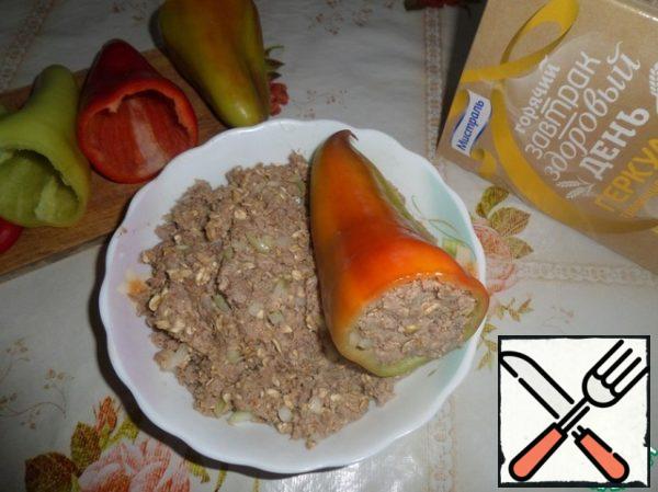 Stuffed with crushed pepper.
