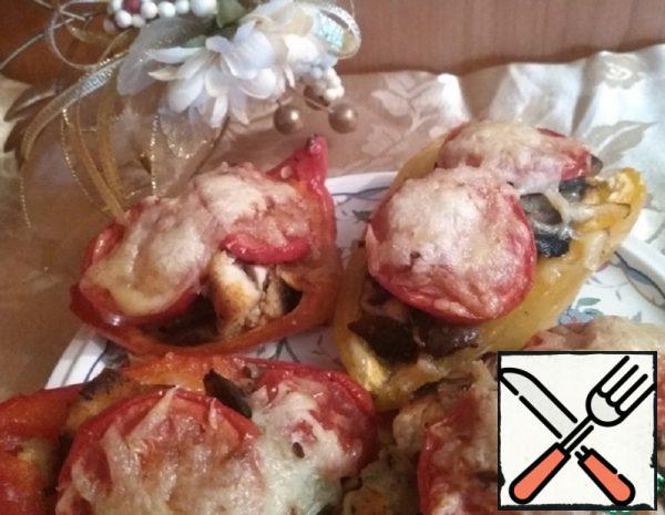 Pepper Stuffed with Chicken Breast and Mushrooms Recipe