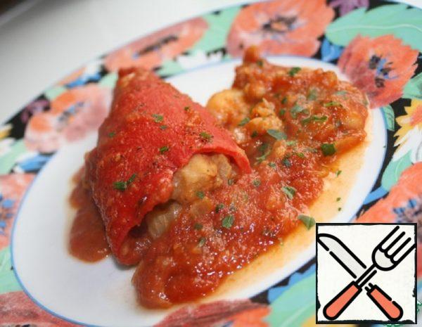 Pepper Stuffed with Beans in Bulgarian Recipe