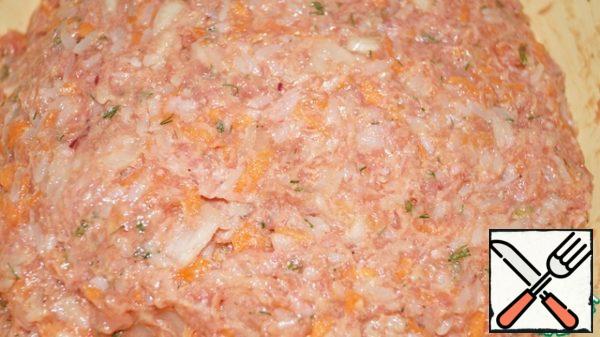 Stir the filling until smooth. I added crushed ketchup, I love it. You can add chopped tomatoes or tomato paste for dilution directly into the sauce.
