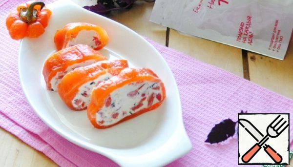 Pepper Stuffed with Cottage Cheese and Tomatoes Recipe