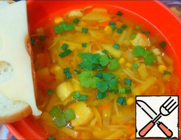 Vegetable Soup with Fish Fillet "Delicate" Recipe