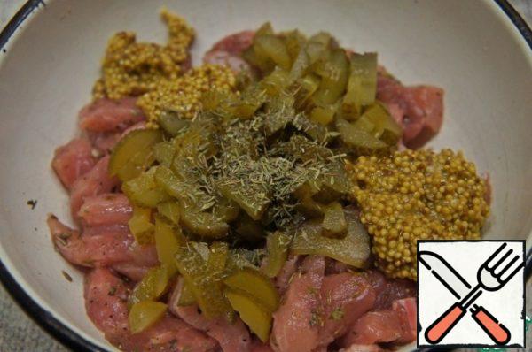Add your favorite spices. I added 2 full teaspoons of grain mustard and dried herbs.
