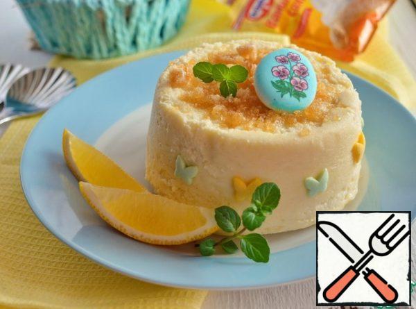 Cool the finished pudding in the molds. Then swipe the knife along the sides of the mold and turn the pudding onto a plate. The design is to your taste. I sprinkled it with brown sugar.
The amount of honey in the recipe can be adjusted to your liking.