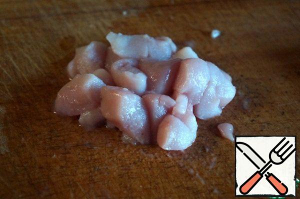 I cut them quite large – it's better, like Max, to chop them.
