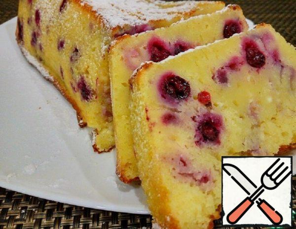Semolina Cake with Cottage Cheese and Black Currant Recipe