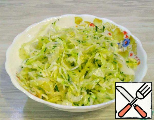 Salad from Young Cabbage Recipe