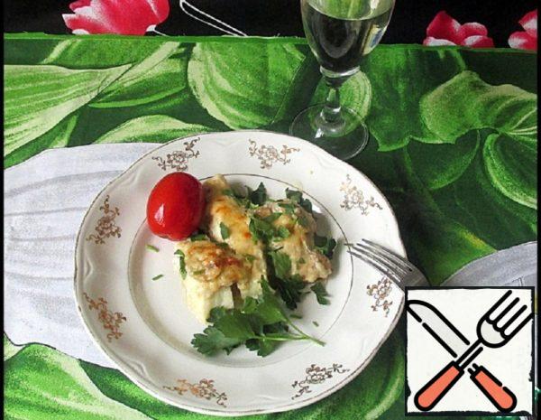 Fish with Cheese and Mushroom Sauce Recipe